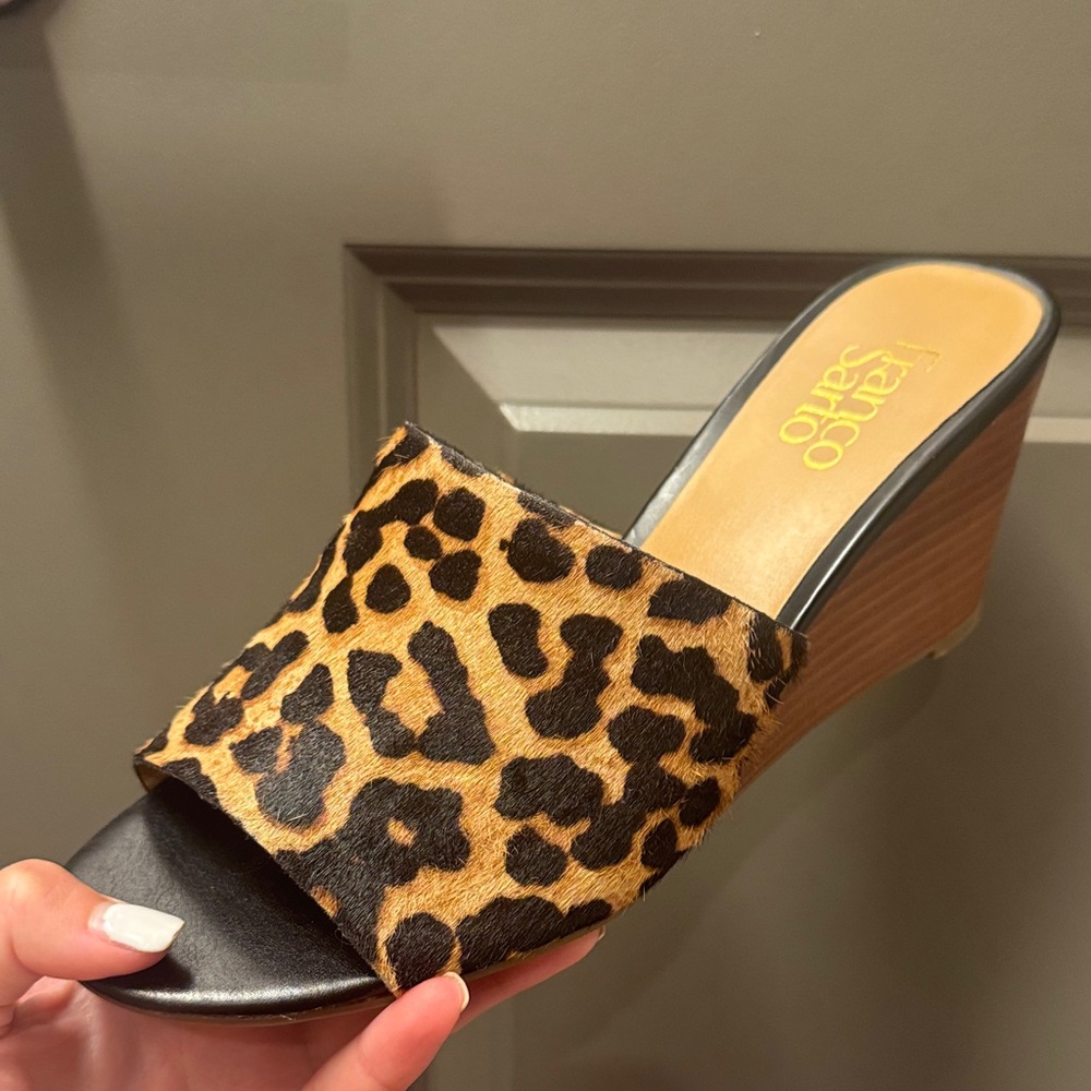 Franco Sarto Animal Print Wedge Sandals